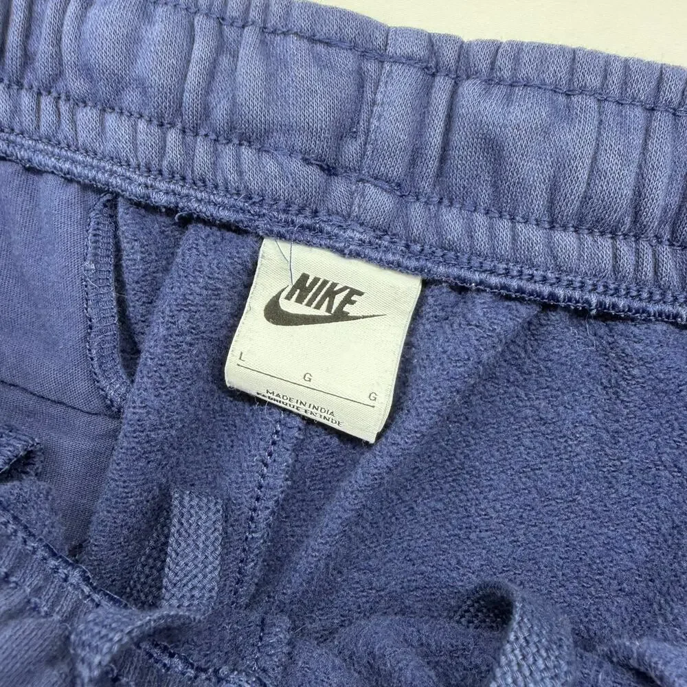 Nike Sportwear Navy Blue Sweatpants Men's Large Cuffed Athletic Fleece Joggers
